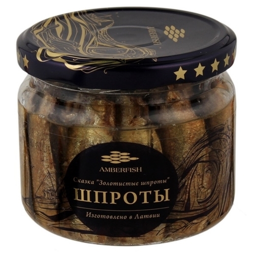 Amberfish Golden Smoked Sprats in Oil /glass/ 250g