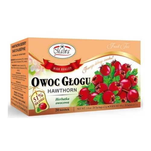 Malwa Fruit Tea Hawthorn 40g / Owog Glogu