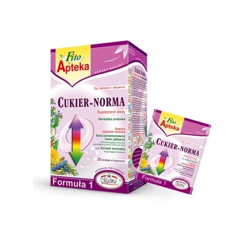 Malwa Herbal Tea Formula 1 Steady Sugar 20tb 40g / Sugar Lowering Herbal Tea / Cukier-Norma