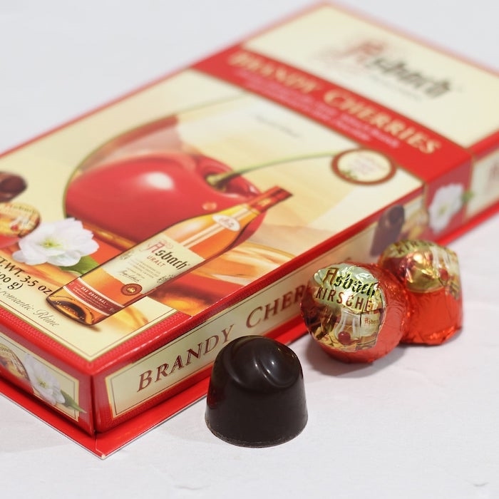 Asbach Chocolates Brandy Cherries Praline Dark 100g - Asbach, Germany
