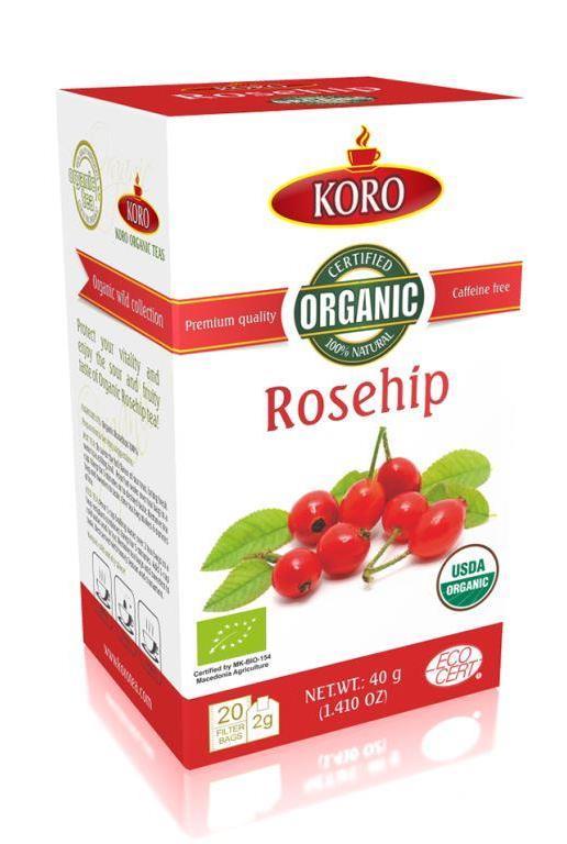 Koro Organic Rosehip Herbal Tea 30g Koro, Serbia