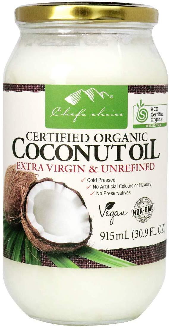 Chef's Choice Organic Coconut Oil Extra Virgin & Unrefined 915ml Chef