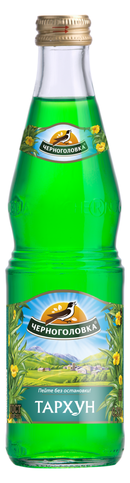 Chernogolovka Carbonated Drink Tarragon 0.5L - Aqualife, Russia