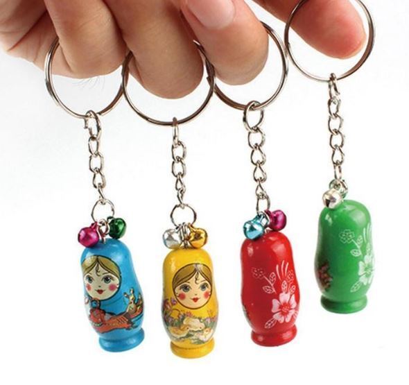 Set of 5 Russian Matryoshka Toy Key Ring