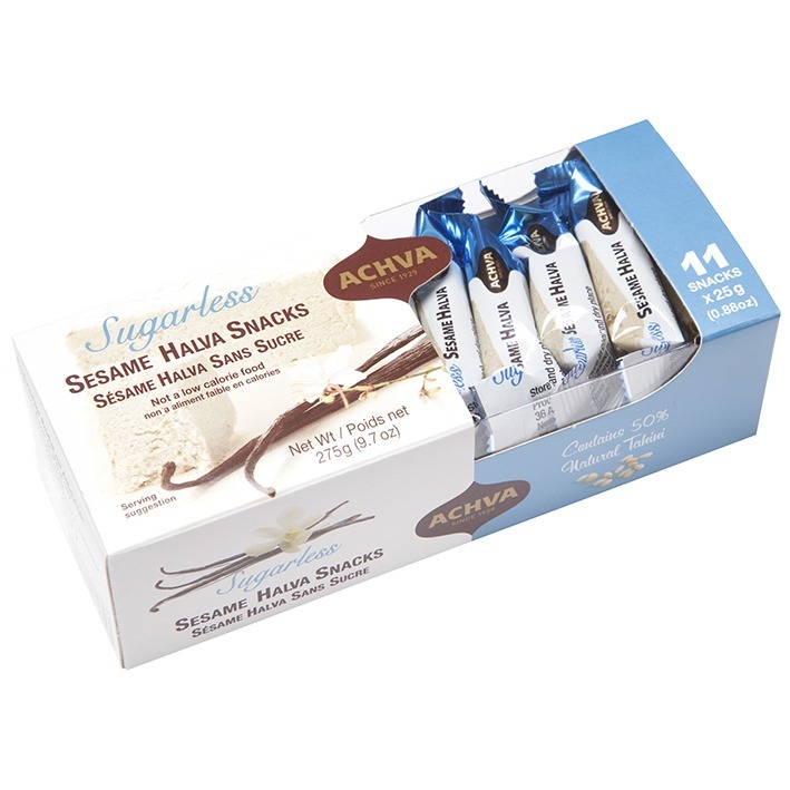 Achva Sesame Halva Vanilla Snacks Sugarless 275g