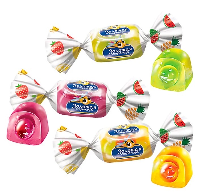 KDV Jellies Golden Dragonfly Assorted Flavors Loose 250g KDV, Russia