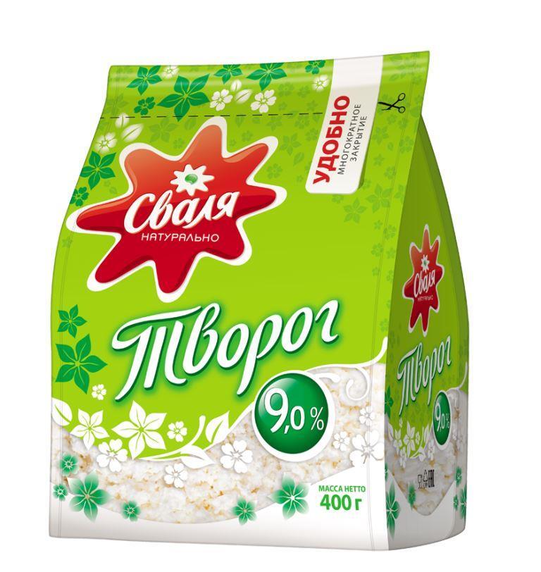 Svalya Cottage Cheese Quark 9 450g Svalya, Lithuania