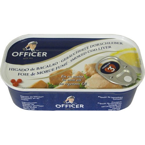 Bornholms Officer Smoked COD LIVER Canned 120g Bornholms, Denmark
