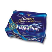 Solidarnosc Plum in Chocolate Tin 490g / Sliwka Nałęczowska