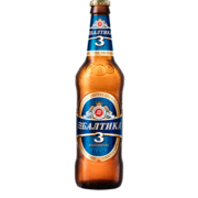 Baltika 3 Classic Pilsner Lager Beer Bottle 0.45L