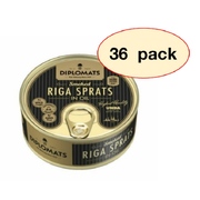Riga Diplomats Smoked Sprats in Oil Can 160g / Pack of 36