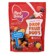 Red Band Licorice & Fruit Gums 280g / Drop Fruit Duos
