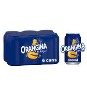 Orangina Citrus Beverage Original Can 330ml / All Natural / 6 Pack