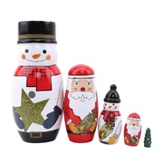 Matryoshka Nesting Dolls Snowman Star 5pc / Christmas Present