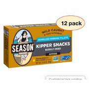 Season Herring Fillets Smoked & Peppered 92g / Kipper Snacks/ Pack of 12