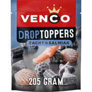Venco Dutch Licorice Droptoppers Soft & Salmiac 205g / Droptoppers Zacht & Salmiak