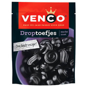 Venco Dutch Licorice Soft Sweet 225g / Droptoefjes Zacht Zoet