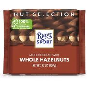 Ritter Sport Chocolate Bar Milk Whole Hazelnut 100g