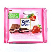 Ritter Sport Chocolate Bar Milk Strawberry Yoghurt 100g