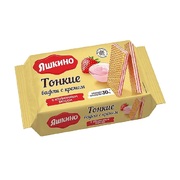 Yashkino Wafers Thin w/Strawberry Cream 144g