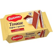 Yashkino Wafers Thin w/Cocoa & Milk Cream 144g