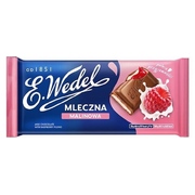 Wedel Chocolate Bar Milk w/Raspberry 100g / Mleczna Malinowa