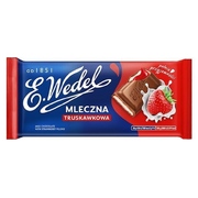 Wedel Chocolate Bar Milk w/Strawberry 100g / Mleczna Truskawkowa