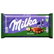 Milka Chocolate Bar Milk w/Hazelnut 100g / Haselnuss