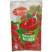 Delecta Fruit Mug Instant Pudding Raspberry 30g / Fruit Pieces