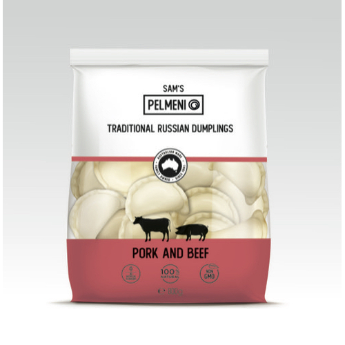 Sam's Pelmeni Russian Dumplings Beef & Pork Frozen 800g