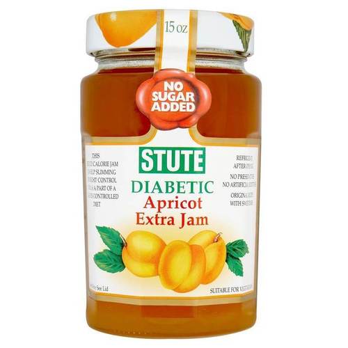 Stute Sugar Free Apricot Jam Diabetic 430g Stute, England