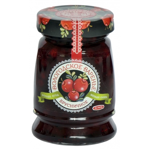 Vologodskoe Lingonberry Jam Preserve 370g