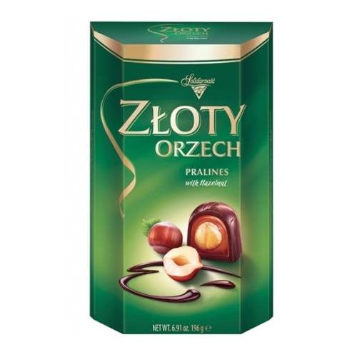Solidarnosc Golden Nut Chocolates Gift Box 190g / Zloty Orzech