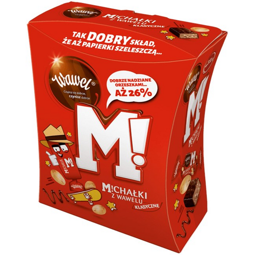 Wawel Chocolate Candy with Peanuts Gift Box 250g / Michalki Klasyczne