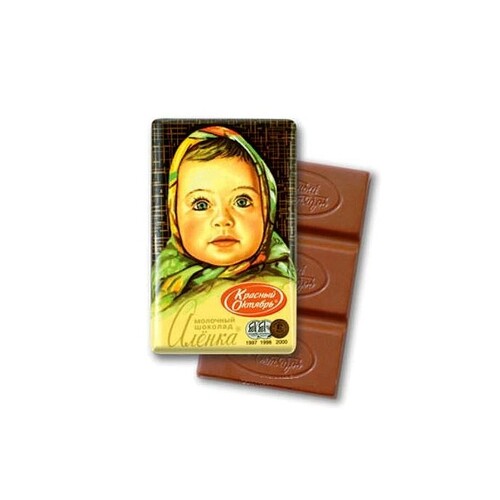 RO Alenka Milk Chocolate Bar 15g Red October, Russia