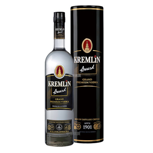 Kremlin Award Grand Premium Vodka Tin Gift Box Black 700ml