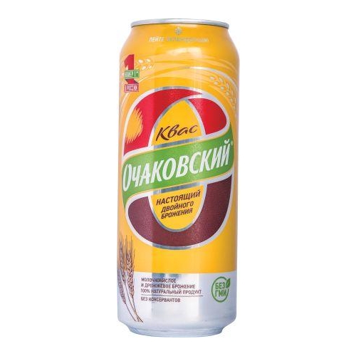 Kvass Ochakovskiy Malt Drink Can 0.5L Ochakovo, Russia