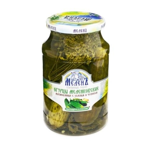 Melen Cucumbers Pickled Melenovskie w/Garlic 900g