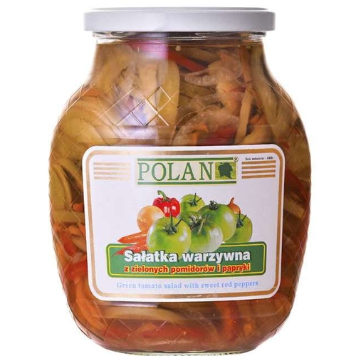 Polan Green Tomato Salad w/Sweet Red Peppers 840g