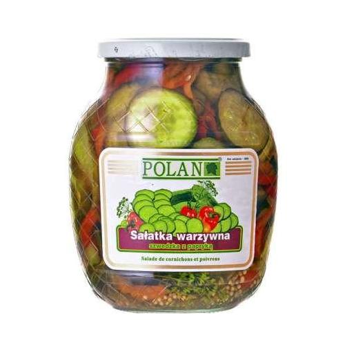 Polan Sliced Dill Cucumbers with Sweet Peppers Salad 840g