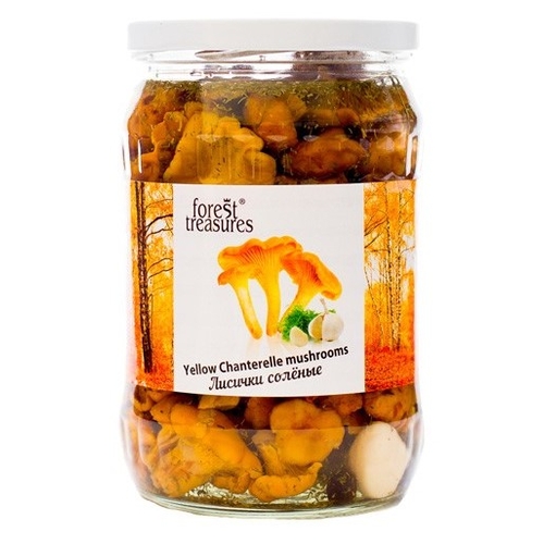 Forest Treasures Yellow Chanterelle Mushrooms Salted 530g