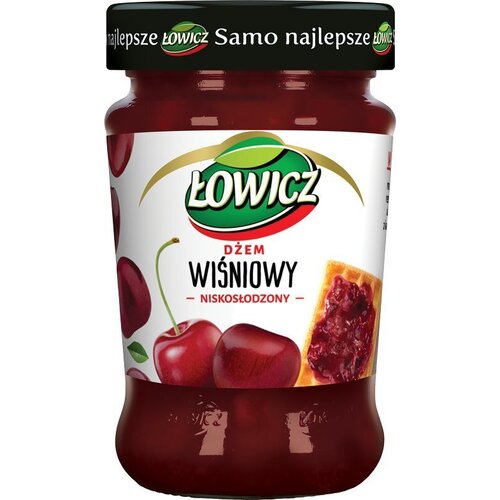 Lowicz Sour Cherry Jam Low Sugar 280g