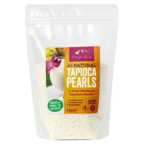 Chef's Choice White Tapioca Pearls Bubble Boba Tea 400g