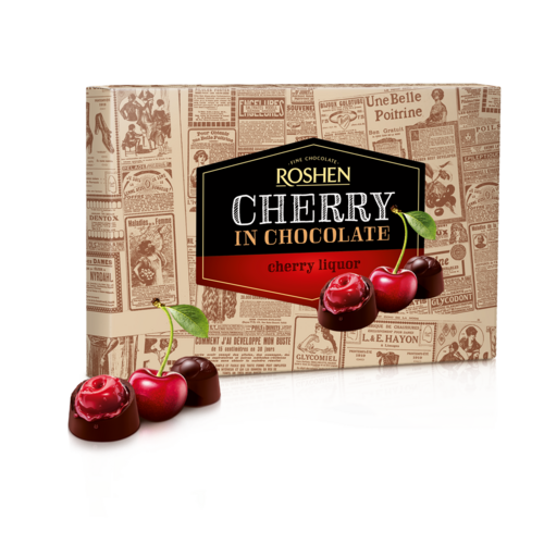 Roshen Cherry in Cherry Liqueur Gift Box 155g