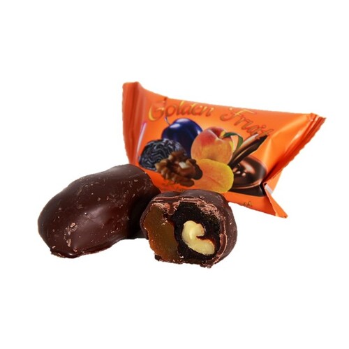 Golden Fruit Apricot w/Walnut in Chocolate Loose 250g
