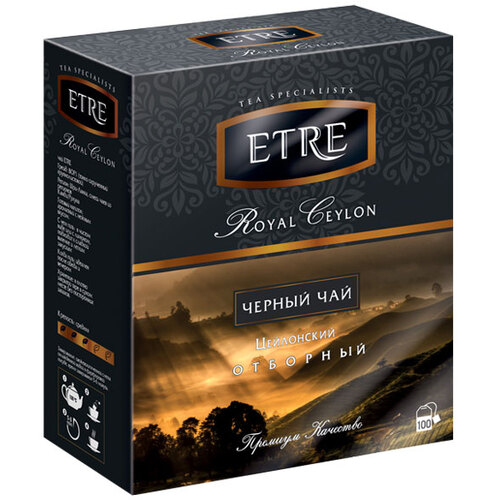 ETRE Premium Royal Ceylon Black Tea 100 Bags 200g