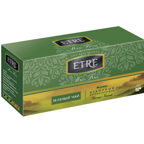 ETRE Premium Chinese Green Tea Mao Feng 25 Bags 50g