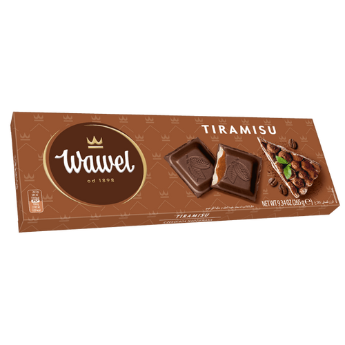 Wawel Tiramisu Filled Chocolate Block 290g
