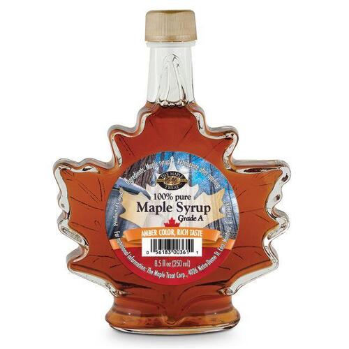 The Maple Treat Corporation Grade A Maple Syrup 250ml / Leaf Bottle