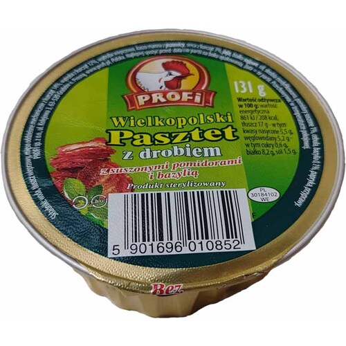 Profi Poultry Pate with Dried Tomatoes and Basil 131g